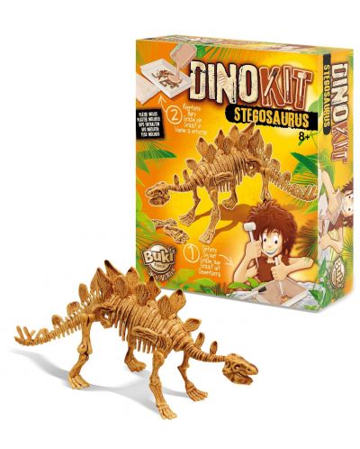Игрален комплект с динозавър Buki Dinosaurs - Стегозавър - 1