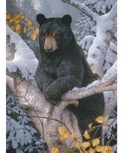 Пъзел Cobble Hill от 1000 части - Черна мечка, Джери Гейдъмус - 1