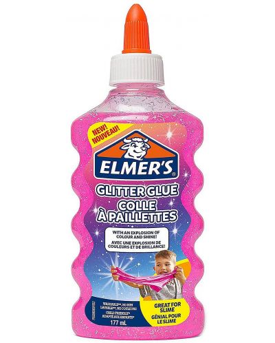 Блестящо лепило Elmer's Glitter Glue - 177 ml, розово - 1