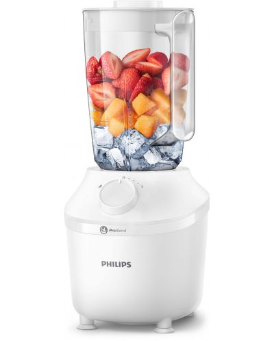 Блендер Philips - HR2041/00, 1.9 l, 2 степени, 450W, бял - 3