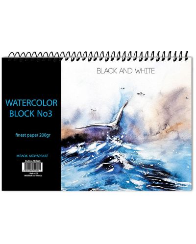 Блок за рисуване Black&White №3 - 14 листа, асортимент - 1