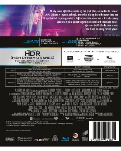 Блейд Рънър 2049 (4K UHD + Blu-ray) - 2