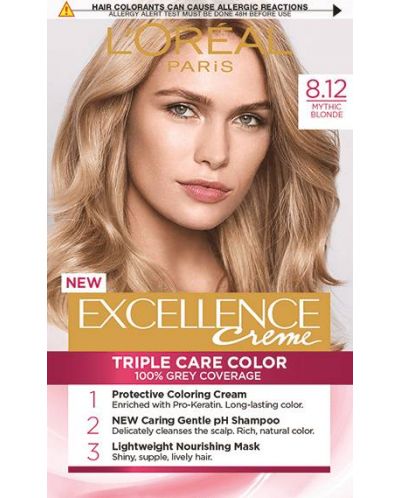 L'Oréal Еxcellence Боя за коса, 8.12 Light Blonde - 1