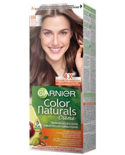Garnier Color Naturals Crème Боя за коса, Неутрално светло кестеняво, 6N - 1