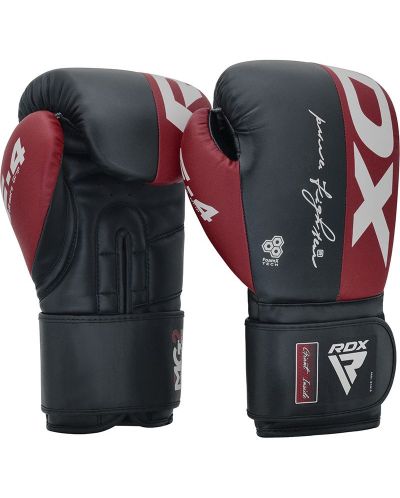Боксови ръкавици RDX - REX F4, тъмночервени/черни - 2