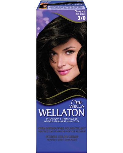 Wella Wellaton Боя за коса, 3/0 Тъмен шоколад - 1