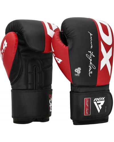 Боксови ръкавици RDX - Rex F4 , черни/червени - 2