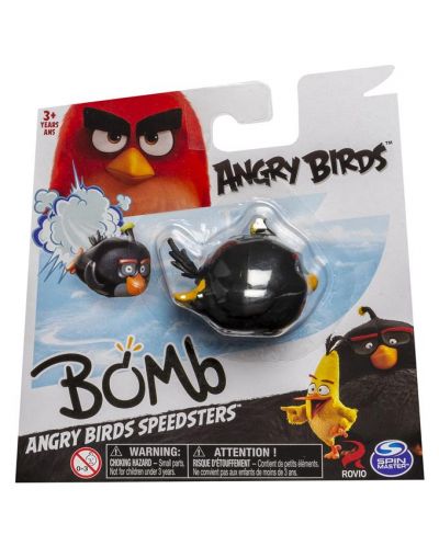 Angry Birds: Фигурка на колелца - Bomb - 2
