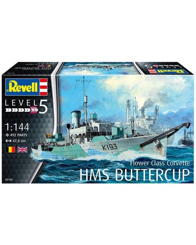Сглобяем модел Revell - Военен кораб Flower Class Corvette HMS Buttercup (05158) - 1