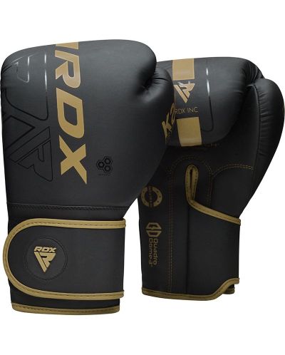 Боксови ръкавици RDX - F6 , черни/златисти - 1