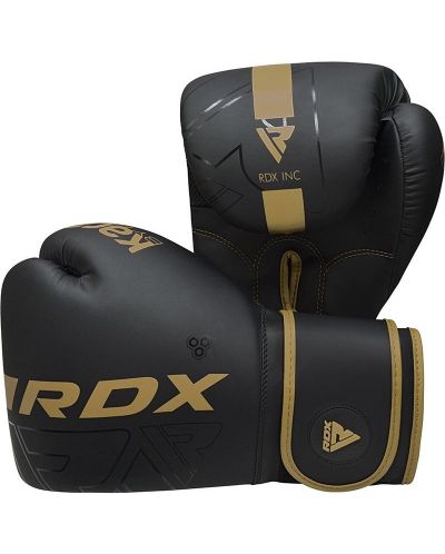 Боксови ръкавици RDX - F6 , черни/златисти - 7