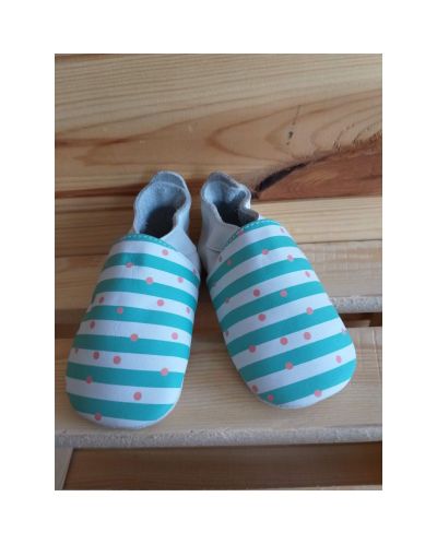 Bobux Бебешки обувки Soft Sole Mint and white