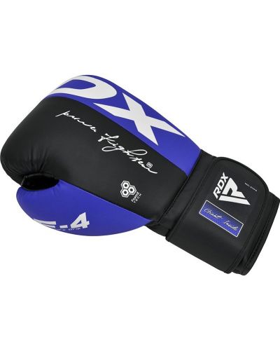 Боксови ръкавици RDX - Rex F4 , черни/сини - 4