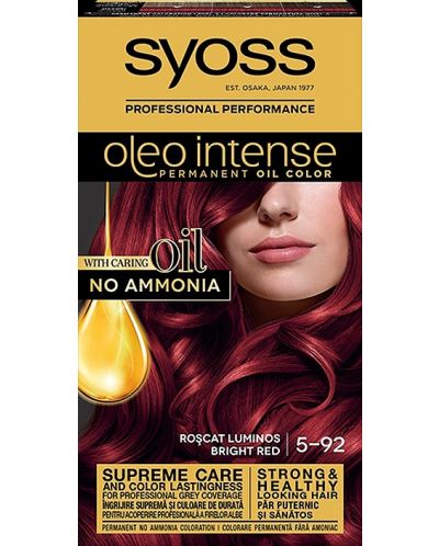 Syoss Oleo Intense Боя за коса, Яркочервен, 5-92 - 1