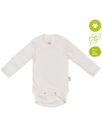 Боди дълъг ръкав Bio Baby - органичен памук, 68 cm, 4-6 месеца - 2