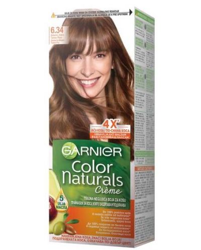 Garnier Color Naturals Crème Боя за коса, Златисто медено тъмно русо, 6.34 - 1