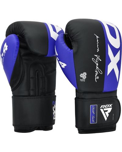 Боксови ръкавици RDX - Rex F4 , черни/сини - 2