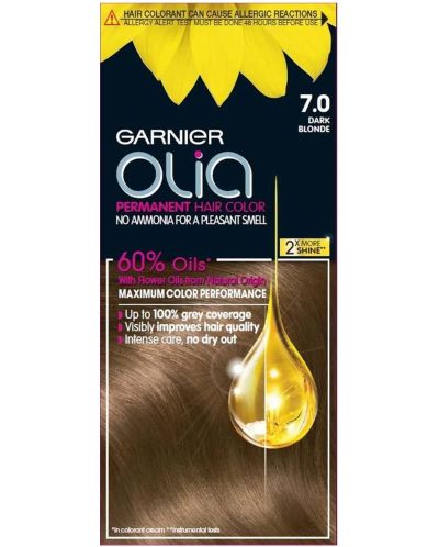 Garnier Olia Боя за коса, 7.0 Dark Blonde - 1