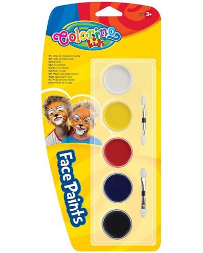 Боички за рисуване върху лице Colorino Kids - 5 цвята - 1