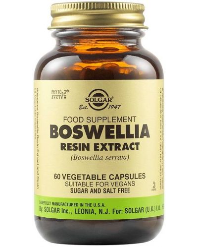 Boswellia Resin Extract, 60 растителни капсули, Solgar - 1