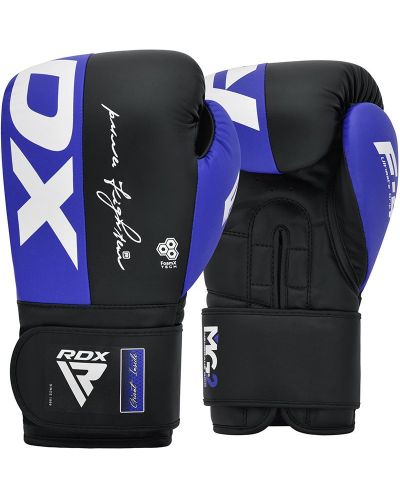 Боксови ръкавици RDX - Rex F4 , черни/сини - 1