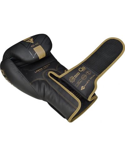 Боксови ръкавици RDX - F6 , черни/златисти - 8