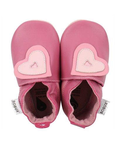 Bobux Бебешки обувки Double Heart Bright Pink