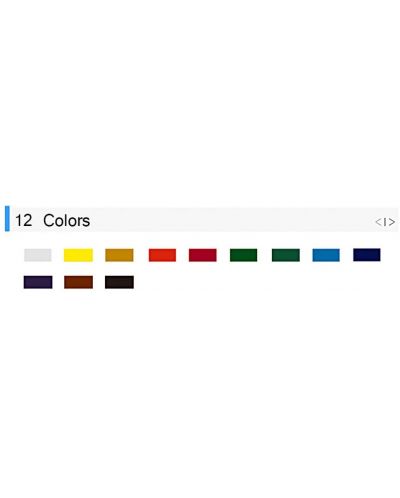 Бои на водна основа Deli Gouache - EC11-12, 12 цвята - 4
