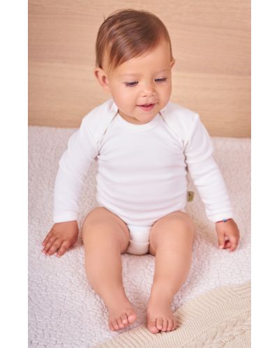 Боди дълъг ръкав Bio Baby - органичен памук, 68 cm, 4-6 месеца - 4