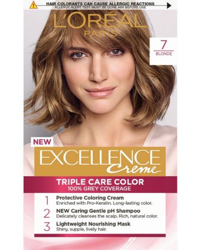 L'Oréal Еxcellence Боя за коса, 7 Blonde - 1