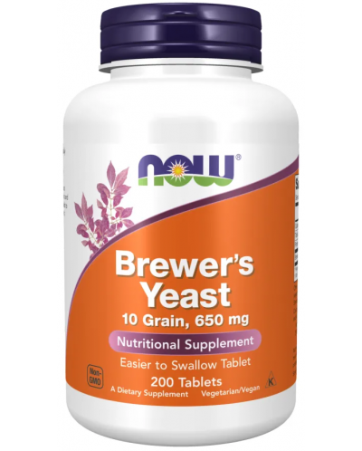 Brewer's Yeast, 650 mg, 200 таблетки, Now - 1