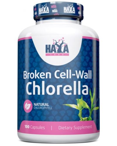 Broken Cell-Wall Chlorella, 100 капсули, Haya Labs - 1