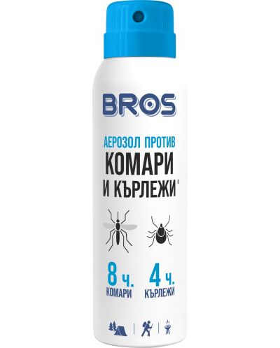 Bros Аерозол против комари и кърлежи, 90 ml - 1