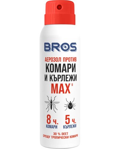 Bros Аерозол против комари и кърлежи Max, 90 ml - 1