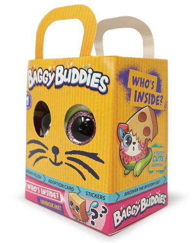 Плюшена играчка-изненада Baggy Buddies - Коте, асортимент - 5