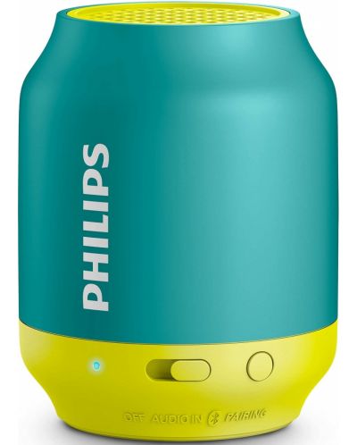 Мини колонка Philips BT25A - синя/жълта - 1