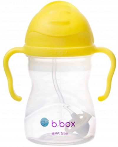 Бутилка със сламка b.box - Sippy cup, 240 ml, Lemon - 2