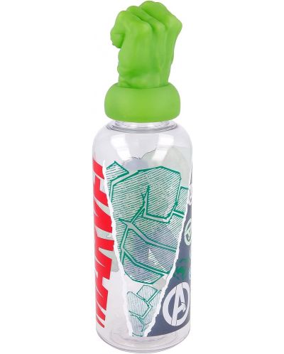 Бутилка с 3D фигура Stor Avengers - Invisible Force, Hulk, 560 ml - 2