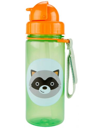 Бутилка със сламка Skip Hop Zоо - Raccoon, 385 ml - 1