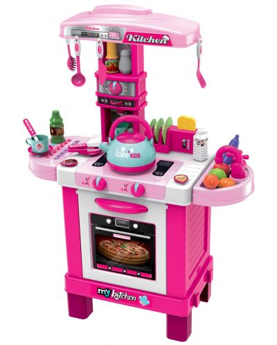 Детска индукционна кухня Buba - Розова, със звук и светлина - 1