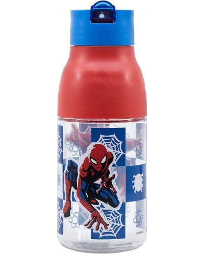 Бутилка от тритан Stor Spider-Man - 420 ml, двойно отваряне - 2