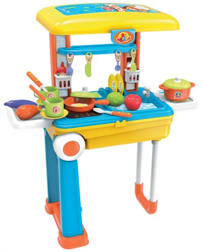 Детска кухня Buba Little Chef - Жълта, 2 в 1