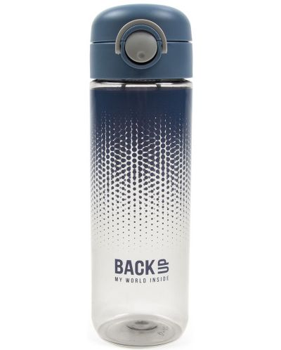 Бутилка за вода Back Up 6 C - 600 ml, синя - 1