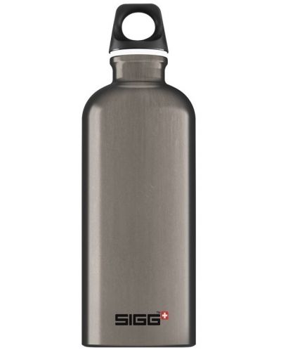 Бутилка за вода Sigg Traveller – Smoked pearl, сива, 0.6 L - 1