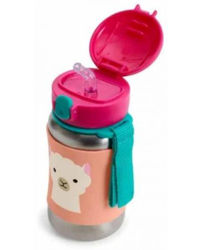 Бутилка от неръждаема стомана Skip Hop Zoo - Лама, 350 ml - 2