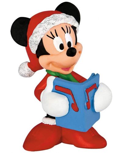 Фигурка Bullyland Mickey Mouse & Friends - Мини Маус, в коледен костюм - 1
