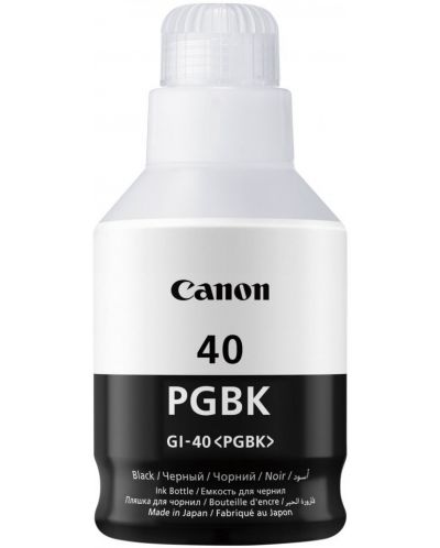 Бутилка с мастило Canon - GI-40BK, за Canon G6040/G5040/GM2040, черно - 1