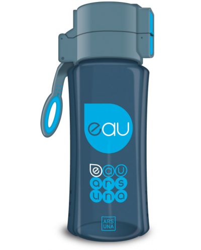 Бутилка за вода Ars Una - Сиво-синя, 450 ml