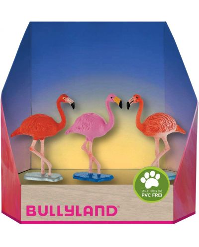 Комплект фигурки Bullyland Flamingo - Фламинго, 3 броя - 1