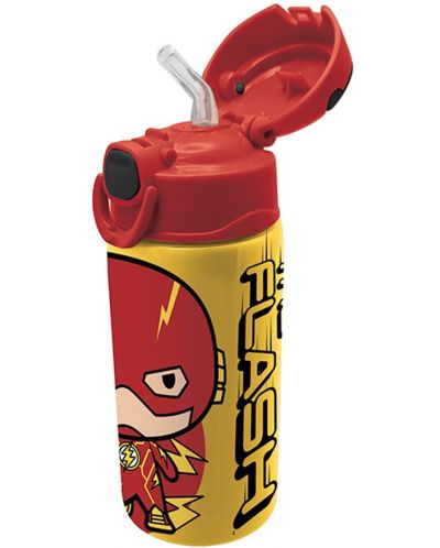 Бутилка за вода Graffiti Flash - Със сламка, 500 ml - 2